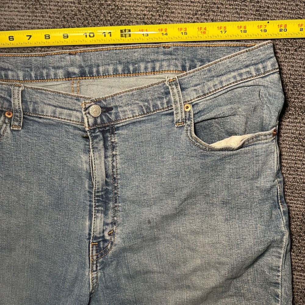 Levis 511 Slim Fit Jeans Mens 40x32 Light Wash Blue Denim 04511-1390 - Picture 6 of 11